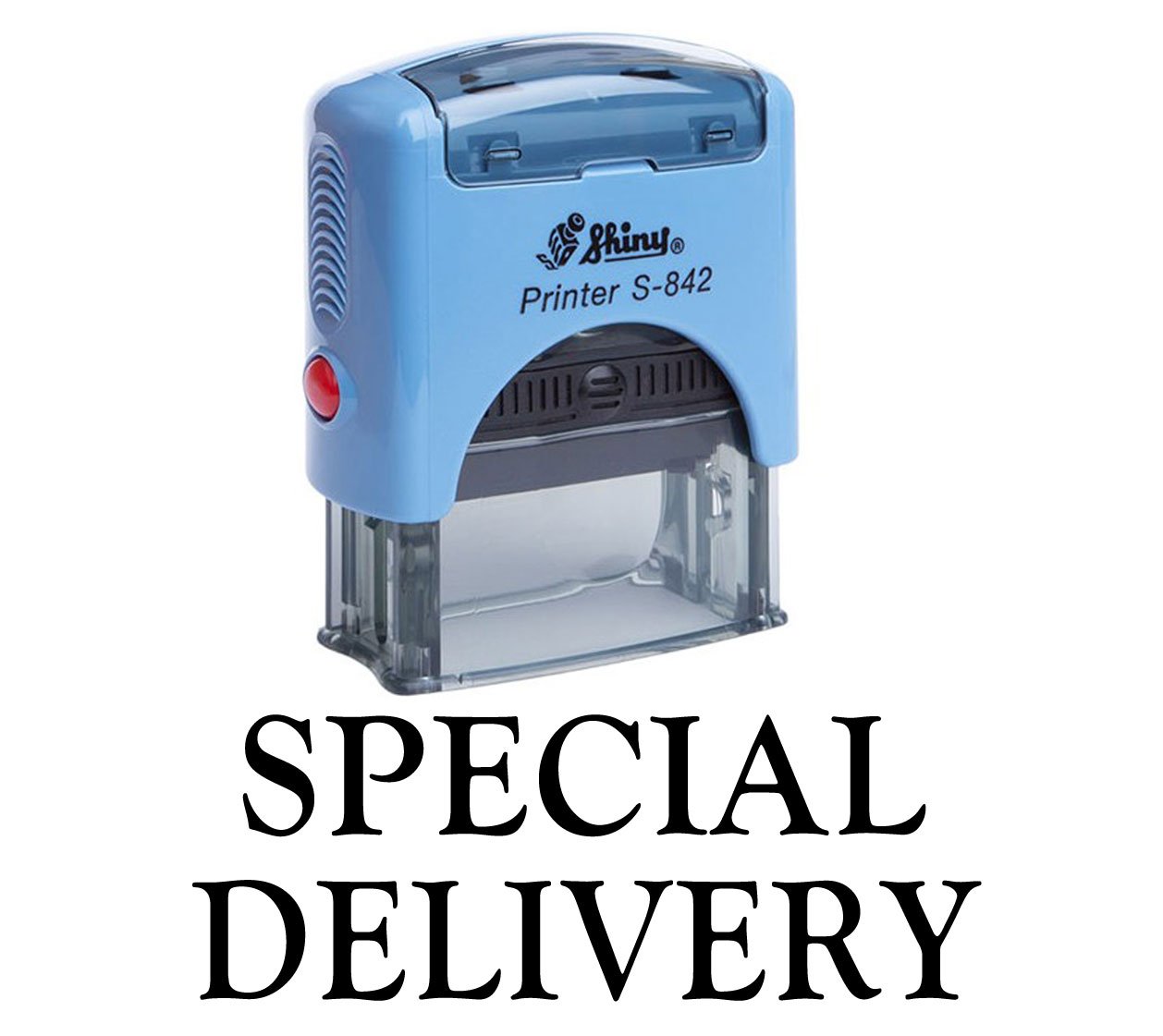 Special DELIVERY Self Inking Rubber Stamp Office Stationary Custom Shiny Stamp