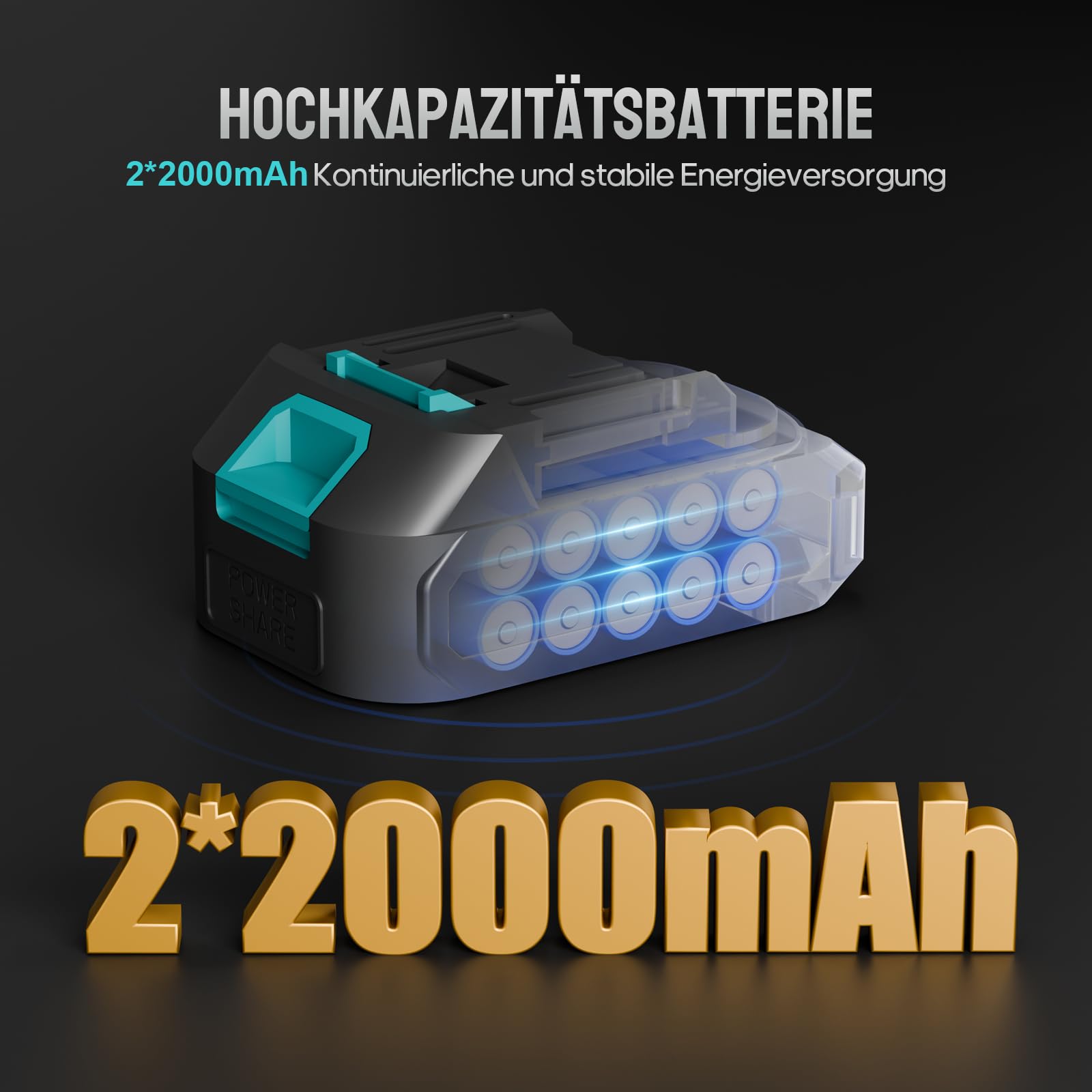 Akku Astschere Geevorks 20V Elektrische Gartenscheremit Tragetasche, 2×2.0 Ah Akku und Ladegerät, Sicherheitsschalter, Softgrip Schnittdurchmesser 15-30 mm mit 2* Klingen 4