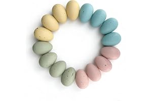 Weeqlo 16PCS Easter Speckled Eggs,2.4Inch Plastic Easter Eggs for Spring Party Decaration,Multi Color Eggs for DIY