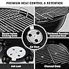 BEAU-JARDIN-Portable-Charcoal-Grill-for-Outdoor-18-inch-Barbecue-Grill-and-Smoker-Heat-Control-Round-BBQ-Kettle-Outdoor-Picnic-Patio-Backyard-Camping-Tailgating-Steel-Cooking-Grate-for-Steak-Chicken