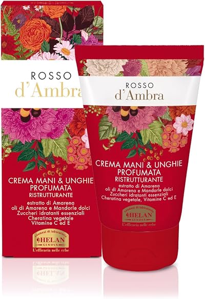 Helan Amber Red Scented Restructuring Hand Nail Cream Dry Cracked Skin 50ml