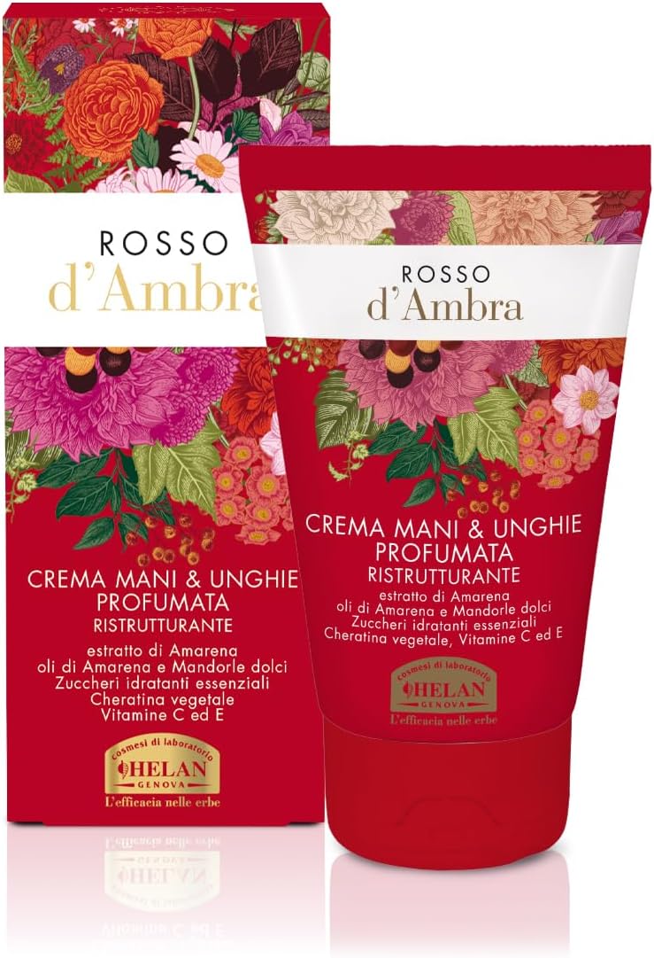 Helan Amber Red Scented Restructuring Hand Nail Cream Dry Cracked Skin 50ml
