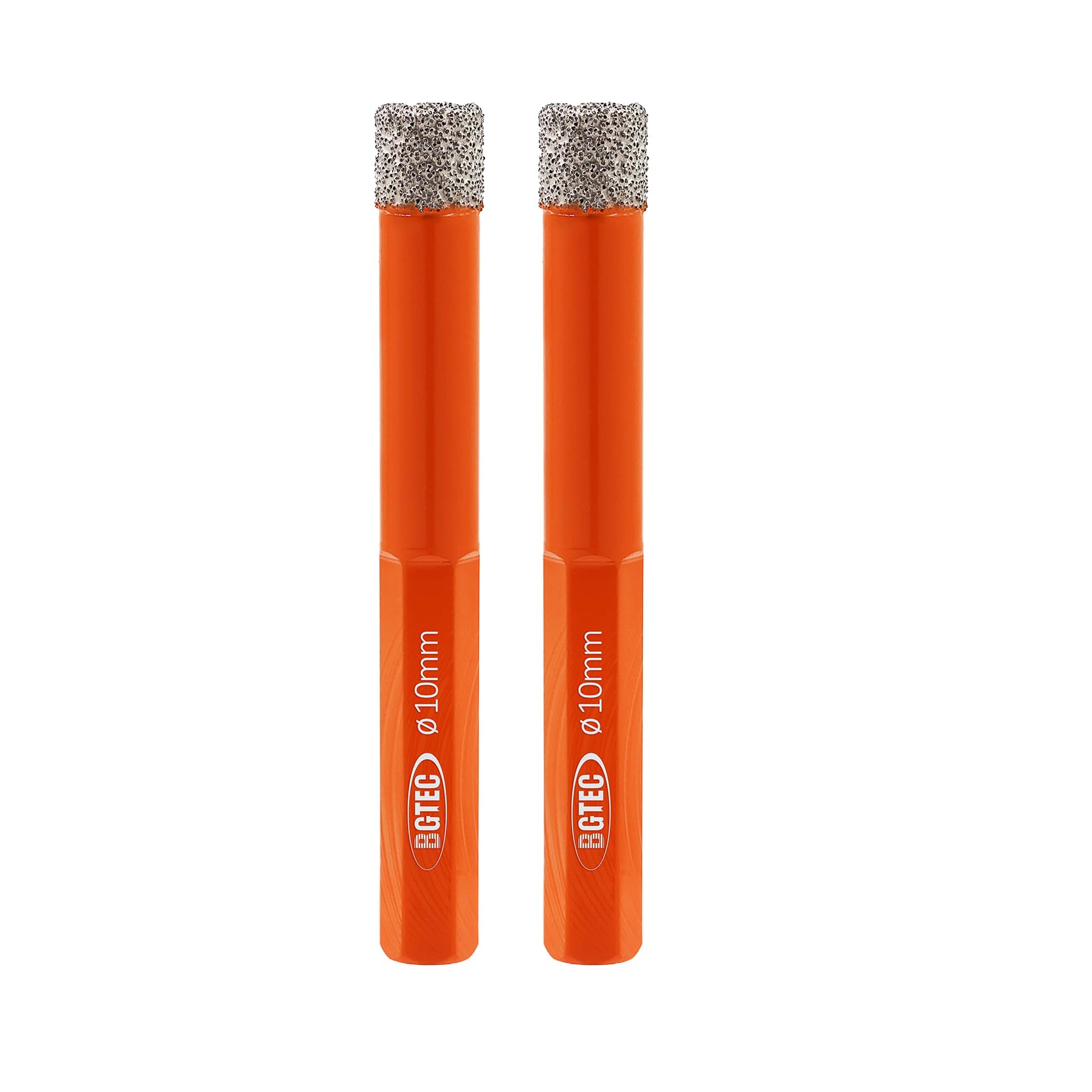BGTEC Dry Diamond Drill Bits 2pcs 10mm Hex Shank for Granite Marble Porcelain Tile Ceramic — image 1