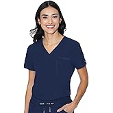 Med Couture V-Neck Chest Pocket Top, Modern Classic Fit, Moisture Wicking, Ultra Soft with 360° Stretch, SPF 50-8482
