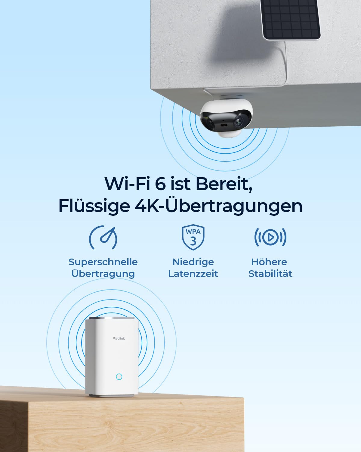 Reolink Argus 4 Pro Solar Überwachungskamera Aussen Akku, 4K ColorX-Nachtsicht, 180°-Weitwinkel, Wi-Fi 6, 8MP Kabellose IP Kamera mit Home Hub, Keine monatlichen Gebühren, 2-Kamera-Set mit Solarpanel 7