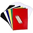 TUPARKA 125 Sheets Color Carbon Paper and Tracing Paper with 5 Pieces Embossed Stylus Tools PCS, Carbon Transfer Paper for Wo