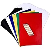 TUPARKA 125 Sheets Color Carbon Paper and Tracing Paper with 5 Pieces Embossed Stylus Tools PCS, Carbon Transfer Paper for Wo