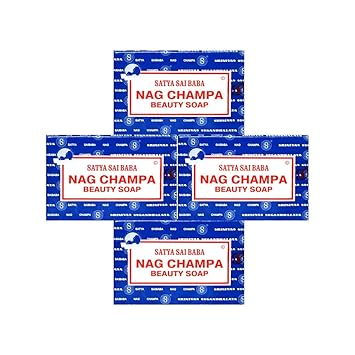 Amazon Com Satya Nag Champa Sai Baba Natural Soap Large 150 G