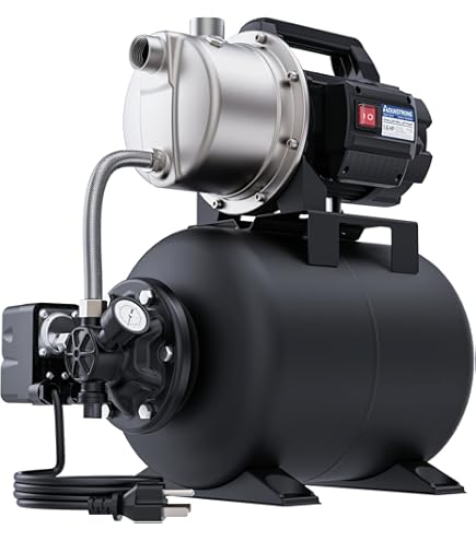 VEVOR 1HP Shallow Well Jet Pump – 17.6 GPM, 164 FT Max Head, Cast Iron, 115V – Automatic Pressure Switch 30-50 PSI For Irrigation & Household Water Boosting