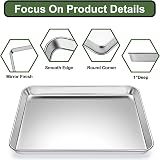 Terlulu Baking Tray Set of 2 Stainless Steel Large Oven Pans 40.5x30.5x2.5 cm view 2