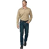 Bulwark FR Mens Flame Resistant 7 Oz Cotton Work Shirt with Sleeve Vent