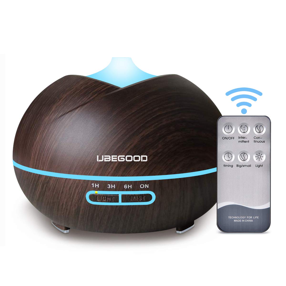 Essential Oil Diffuser Ubegood 400ml Oil Diffuser With Remote Ultrasonic Aromatherapy Diffuser With 4 Timer 7 Color Lights Waterless Auto Off