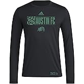 adidas Mens Austin Fc Long Sleeve Pre-Game T-Shirt