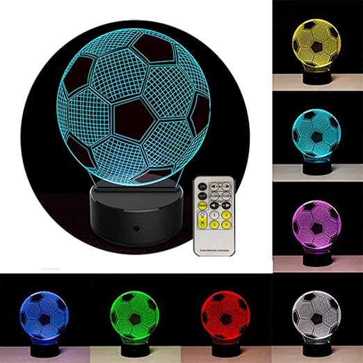 3d Luce Notturna Calcio Lampada A Sospensione Illusione