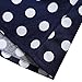 Women V Back Swing Vintage Rockabilly Dress with Elbow Sleeve Polka Dot Blue L