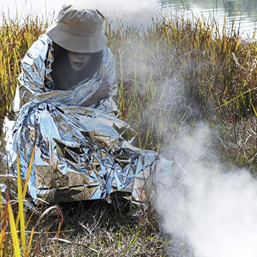 new Hope 82" x 62" Extra Large Emergency Blanket, 5 Packs, Survival