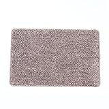 Indoor Foot Mat Super Absorbent Non Slip Front Door Mat Carpet Home Entrance Rug with Anti Skid Rubber Backing Khaki 28 x 18 Inches