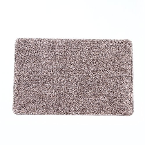 Indoor Foot Mat Super Absorbent Non Slip Front Door Mat Carpet Home Entrance Rug with Anti Skid Rubber Backing Khaki 28 x 18 Inches