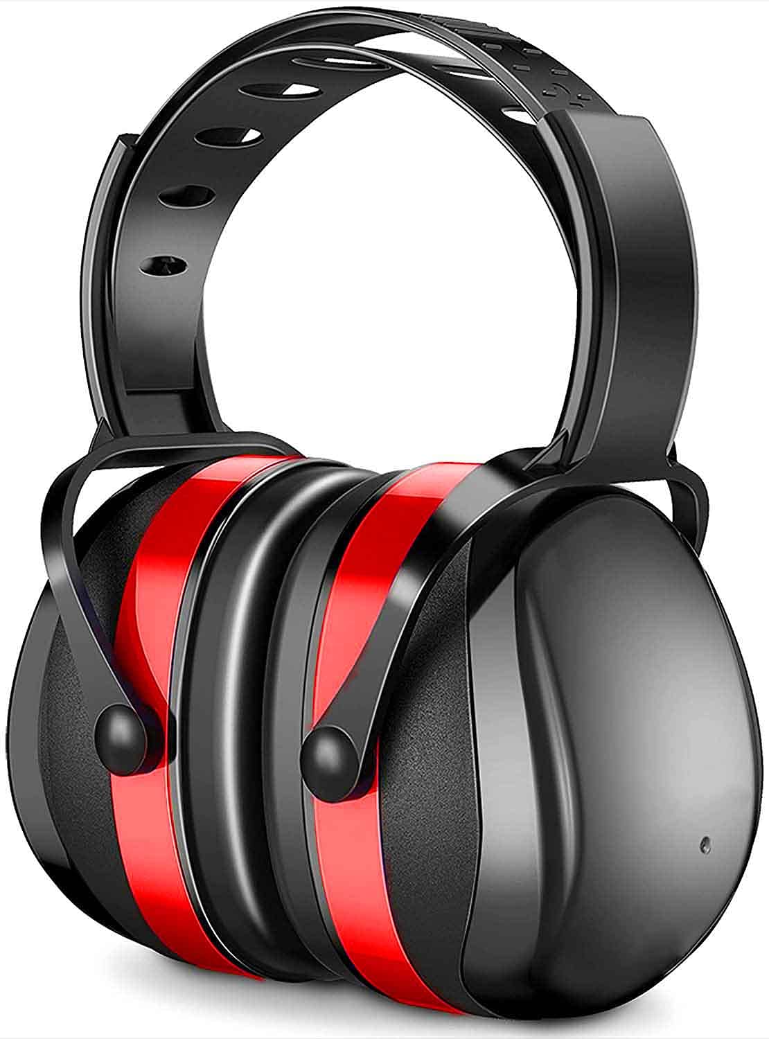 YANKUIRUI Ear Defenders Muffs Noise Reduction SNR 36dB Safety Ear Protectors Provide Hearing Protection For Shooting,Construction,Yard Work,Machinery Work Mowing (Red)