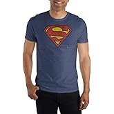 Bioworld Superman Logo Men's Tee - Classic DC Comic Graphic T-Shirt, Cotton