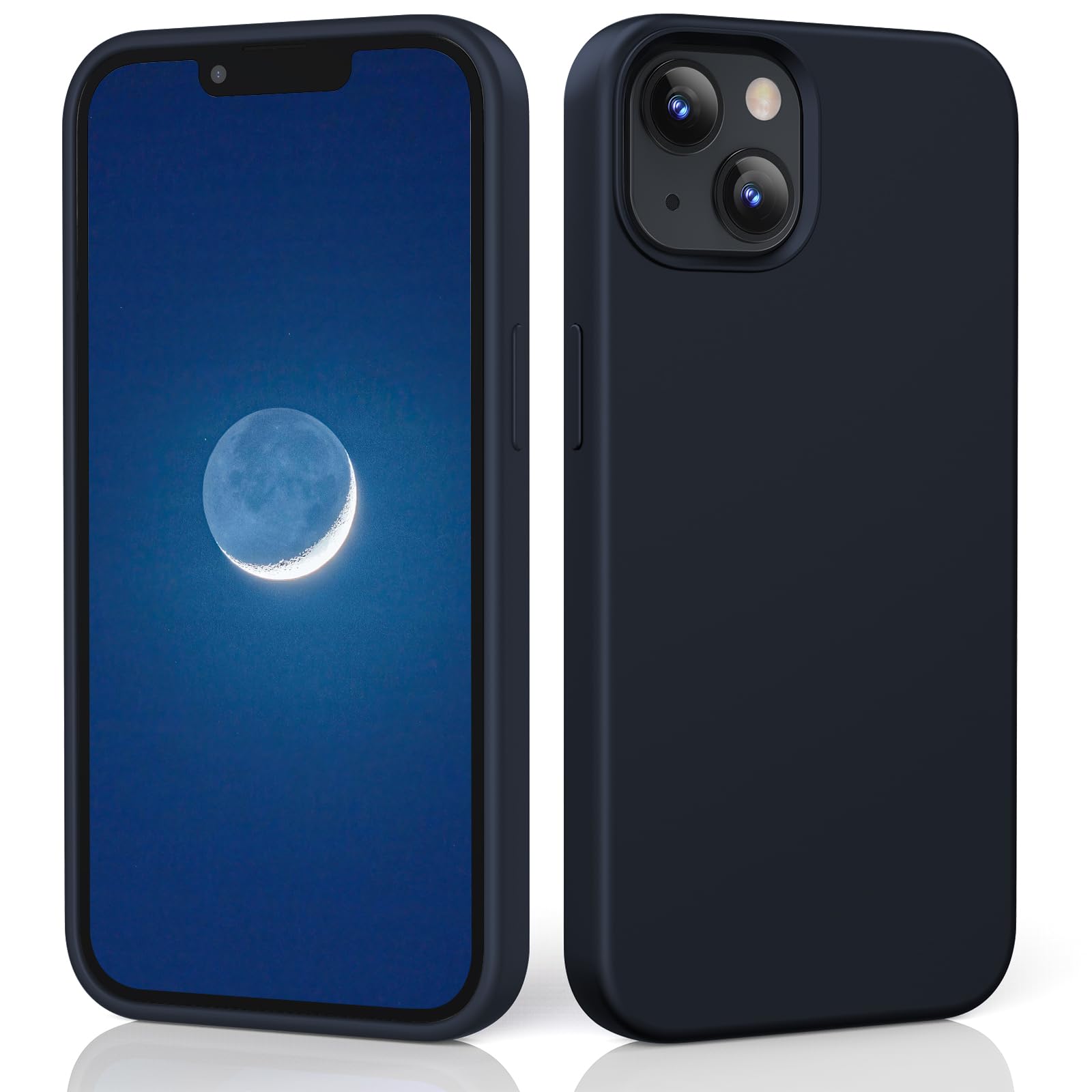 TIIXXE Silicone Case Compatible with iPhone 13 case Soft Ultra Slim Protective Shockproof Liquid Silicone Phone Case,Anti-Scratch Microfiber Lining, 6.1" Midnight Blue — image 1