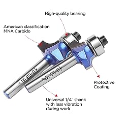 MNA Round-Over Bit 4 Pcs Set, 1/4 Inch