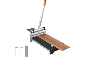 VEVOR 13 inch Vinyl Floor Cutter, 12mm Thick Laminate Flooring Cutter with 15°/30°/45° Adjustable Angle Settings, Flexible Wh