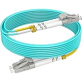 RamboCables-OM4 LC LC Fiber Patch Cables MMF Multimode 3ft/1m | Options 0.66ft~1000ft, MM Fiber Optic Cable Duplex, LSZH, 50/125&mu;m 10G/40G/100G