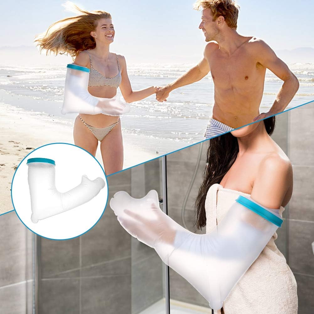 Cast Covers for Shower Arm, Adult Waterproof Full Arm Cast Protector for Wrap Broken Hand Injury, Wrist Wounds, Fingers Surgery, Bandage When Bathing Keep Dry with PVC Material (23.6 Inches): Health & Personal Care