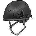 Bullhead Safety Head Protection - HH-CH1-CB-Matte Black Protective Helmet with Six-Point Ratchet Suspension and Four-Point Chin Strap, Adjustable Hard Hats for Work