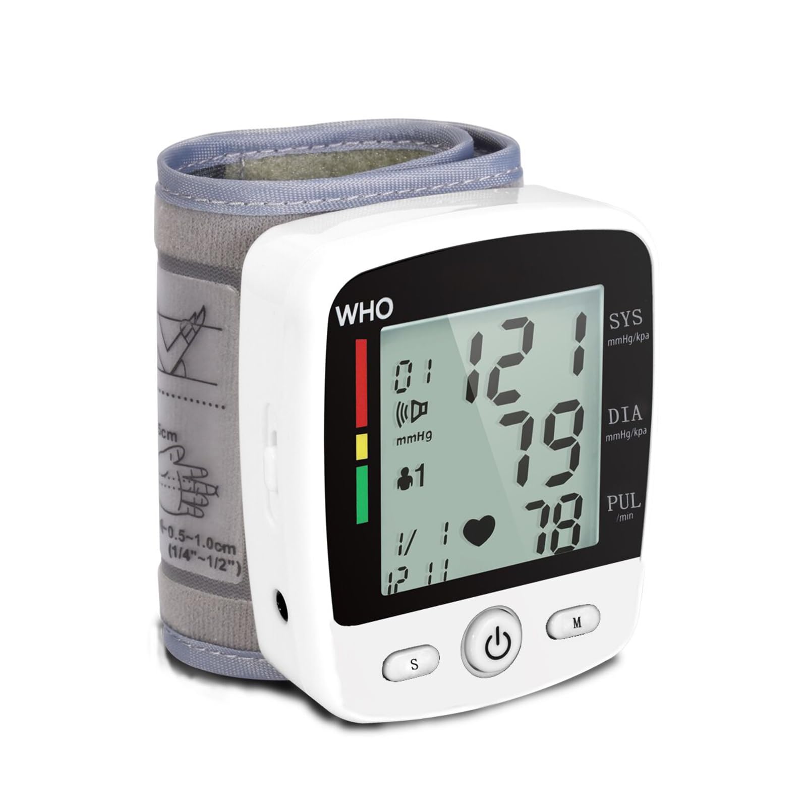 Photo 1 of Blood Pressure Monitor, Irregular Heartbeat Detector, Automatic BP Monitor 90x2 Reading Memory and Large LCD Display, USB Charging, Adjustable Wrist Cuff, Ideal for Home and Hospital