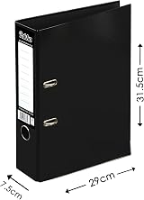 ED Pukka A4 5 x 75mm 2-Ring Lever Arch File Black 75mm Spine view 3
