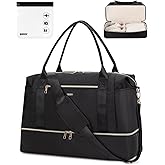 WANDF For Spirit Airlines Personal Item Bag 18x14x8 Underseat with Wet Pocket & Shoe Compartment & Tsa Approved Toiletry Bag