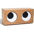 MENG ZHI AO Desktop Big Eyes Clock Rotating Eyes Clock Creative Funny Kids Clock Perfect Clock Gift for Kids Mother Father Valentine Christmas (Wood Color)