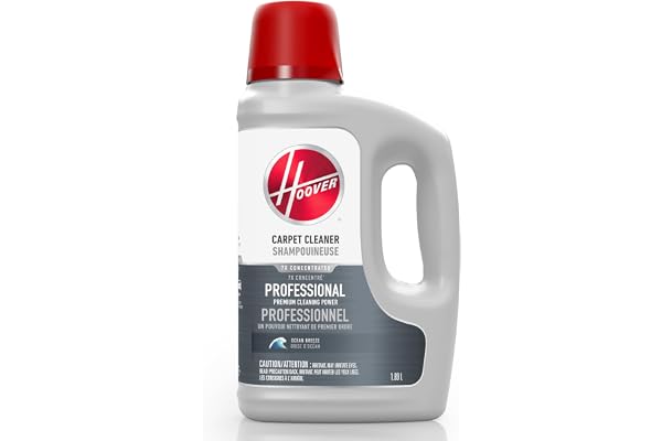 Hoover Prime Professional Carpet Cleaner Solution, 64 oz., Ocean Breeze Scent, Powerful Carpet Shampoo Solution, Remove Tough