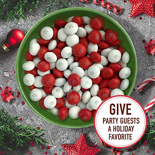 M&M'S Holiday White Chocolate Peppermint Christmas Candy, 7.44-ounce Bag