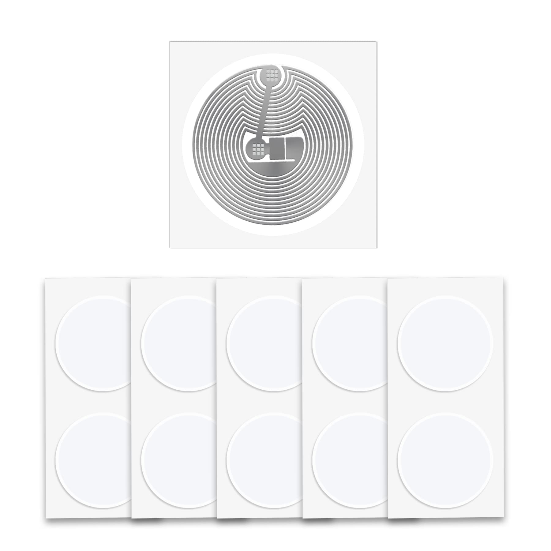 22 pcs NFC Stickers NTAG215 NFC Tags, BABIQT Rewritable NFC Tag 504 Bytes Memory RFID Tag, Compatible with TagMo and All NFC Enabled Phones & Devices, Round 25mm (1 inch)