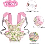 Aolso Baby Doll Carrier 14-18in Front Back Adjustable Cotton Pink Flower view 3