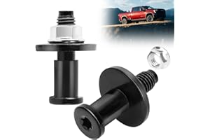 2 Pack Tailgate Striker Bolt with Nuts, 38427 Black Tailgate Latch Striker, OEM #11570162 Metal Tailgate Door Buckle Bolt Compatible with Chevy Avalanche Silverado 1500 2500 3500, GMC Sierra, Syocsek