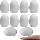 Crafare 4.5 Inch 10 Pack White Craft Foam Eggs Smooth for Easter Christmas Holiday Art Crafts Making Handmade DIY Painting School Projects