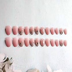 RikView Pink Press on Nails Medium Fake Nails