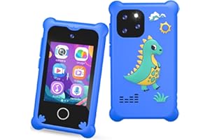 FKATEEN Kids Smart Phone for Boys Dinosaur Gifts 3-7 Years Old Touchscreen Toy Phone Music Player Camera Christmas Birthday Gifts with SD Card