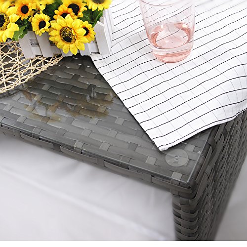 4-Piece Rattan Patio Furniture Patio Wicker Furniture Set-Outdoor Rattan Sofa Conversation Set