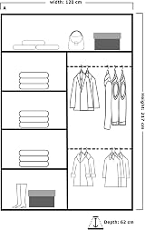 Sliding Wardrobe 4U Indiana 120cm White Double Sliding Mirror Door view 3