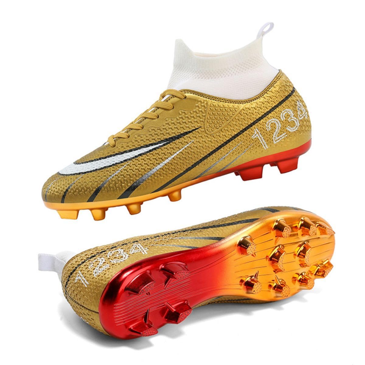 HESBITEUL Outdoor Soccer Shoes Mens Women: Football
