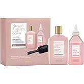 Alfaparf Milano Keratin Therapy Lisse Design Glass Lamination Hair Set - Keratin Shampoo and Liquid Glass Lamellar Water - Instant Lamination at Home - Adds Shine and Softness