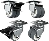 HOLKIE Heavy Duty 50mm Castors Set of 4 with 2 Brakes 400KG Capacity view 1