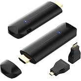 Wireless HDMI Transmitter and Receiver, 328FT/100M,Plug &amp; Play,5G+2.4G,4K Decode 1080P Output,Portable Wireless HDMI Extender Kit for Meeting,Streaming to Monitor from Laptop/TV Box