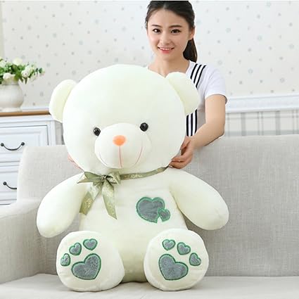 VERCART 110CM XXL Grün Riesen-gefüllter tierischer Teddybär mit Fliege und Strickjacke Plüsch-weiche Puppen