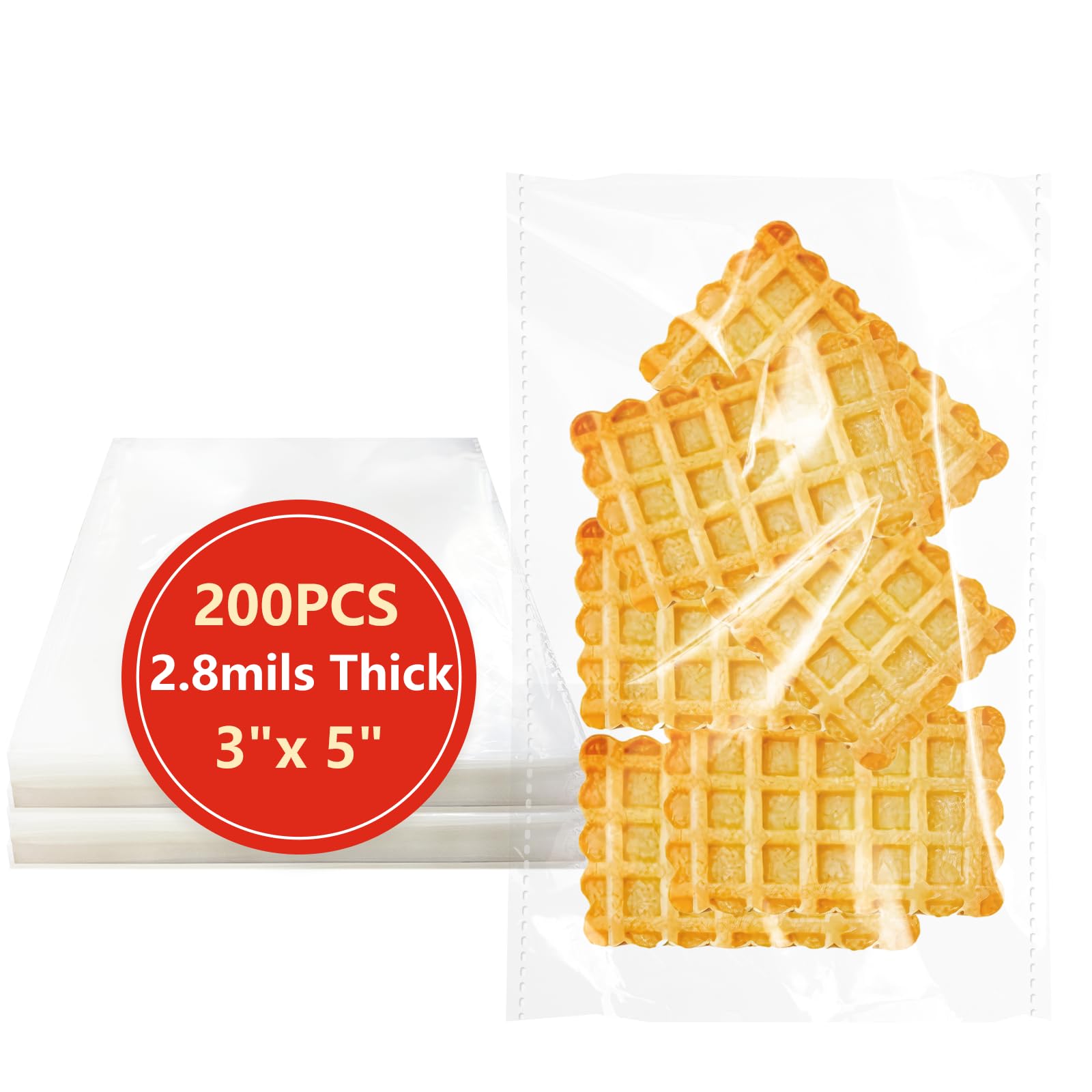 Photo 1 of DaTpuik 3x5 Inches 200 PCS Self Sealing Cellophane Bags Clear Cookie Bags Resealable Cellophane Bag for Packaging Gifts,Cookies,Favors,Products,Candy